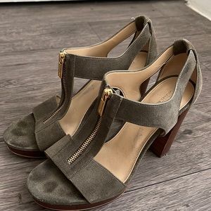 Michael Kors women olive green heals
